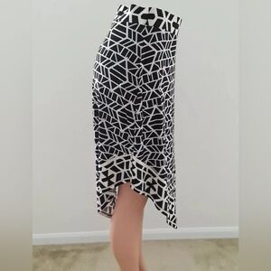 Geometric Black and White Skirt